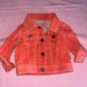 OshKosh B'gosh Coral Jacket denim corduroy spring button Jean heavy weight